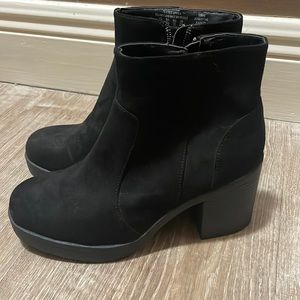 Womens black high heel boots